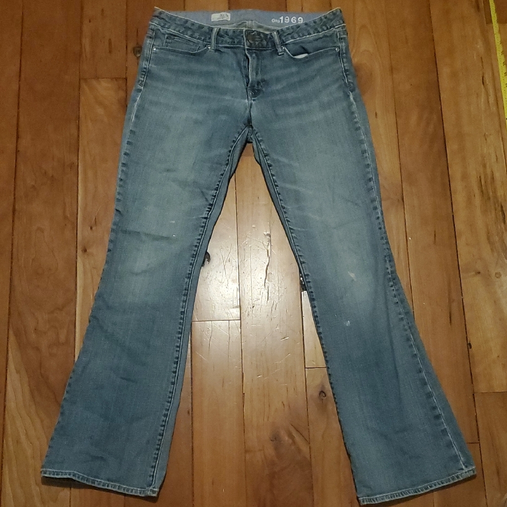 GAP Light Blue Flare Jeans - Women Artist Theme Sexy Boot
